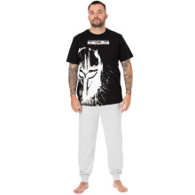 Star Wars The Mandalorian Short Sleeve Long Leg Pyjama Set (Mens Black)