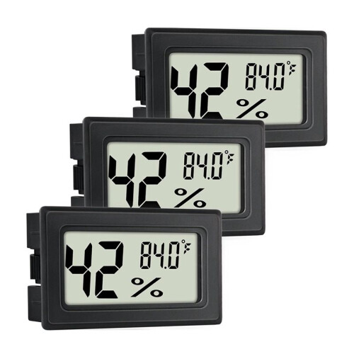 Multifunctionele Digitale Binnenthermometer-Hygrometer - 3-Pack, Vochtigheidsmeter met Ingebouwde Sonde