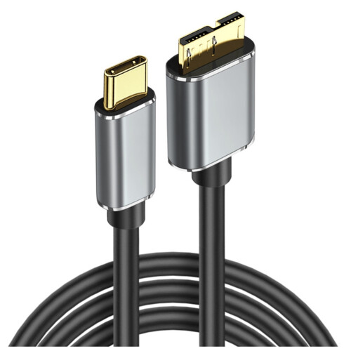 5Gbps USB Type C Vers Micro-B 3.0 Câble 3A Charge Rapide pour Ordinateur Portable Disque Dur Smartphone Câble Micro-B, 0.5M