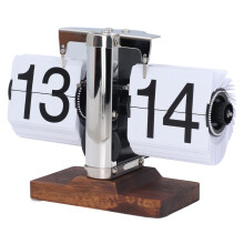 Reloj de escritorio tipo Flip Blanco 24h, Alto 14 cm, Ancho 20,5 cm