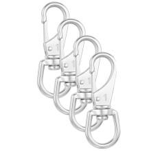 4 Pack Swivel Snap Hooks, 3.5 Inch Heavy Duty Swivel Hook for Flag Pole Rope, Dog Leashes, Keychains, Boat Ropes