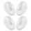 6Pairs Silicone Piercing Ear Models White Practice Training Ear Models 2