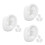 6Pairs Silicone Piercing Ear Models White Practice Training Ear Models 10