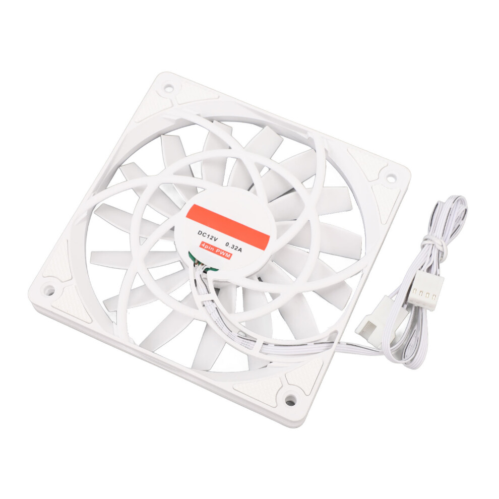 120Mm Pwm Case Fan 500-1800Rpm Dynamic Pressure Bearing White 7901384597076