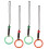 8Pcs Mobile Phone Chain Red Nylon Rope Agate Pendant Charm 3