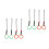 8Pcs Mobile Phone Chain Red Nylon Rope Agate Pendant Charm 4