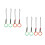 8Pcs Mobile Phone Chain Red Nylon Rope Agate Pendant Charm 5