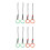 8Pcs Mobile Phone Chain Red Nylon Rope Agate Pendant Charm 6