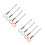 8Pcs Mobile Phone Chain Red Nylon Rope Agate Pendant Charm 7