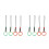 8Pcs Mobile Phone Chain Red Nylon Rope Agate Pendant Charm 9