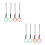 8Pcs Mobile Phone Chain Red Nylon Rope Agate Pendant Charm 10