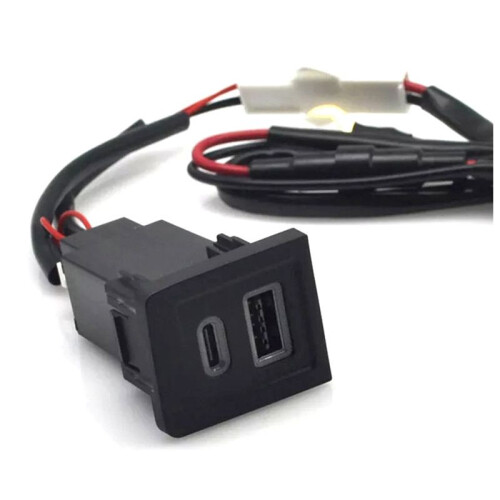 Auto-USB-Ladegerät PD Quick Charge QC3.0 Telefon-Ladeadaptersteckdose für  Multivan T5 2003-2015