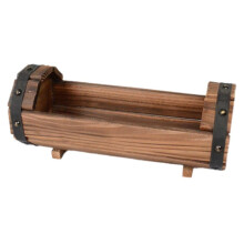Wood Flower Pots Wedding Decoration Carbonized Antiseptic Wood Flower Boxes Balcony Succulents Wooden Flower Pots A