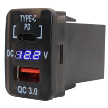 30X20MM Car USB Charger QC3.0 Fast Charge with PD Type C USB Charger Adapter for