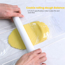 2 StüCke Acryl Keks Kuchen Rollen Werkzeug Gleichgewicht Lineal Fondant Glasur Keks Dicke Lineal Keks Glatter Backen A