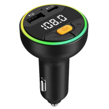 Transmissor FM para Carro 5.3 Kit Veicular Sem Fio Viva-Voz Carregador USB para Carro Rádio Automotivo Modulador FM Adaptador para MP3