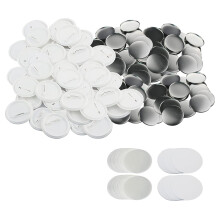 200 Sets 58mm/2.25 inch Blank Button Badge Parts for Button Machine 58mm Button Parts, Circular Badge Blank Button Pins