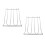2Pcs Silver Wire Wine Glass Holder Under Cabinet Storage Rack 7