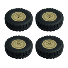 4 Stuks LD-P06 Wielband Band voor LDRC LD-P06 LD P06 Unimog 1/12 RC Truck Auto Onderdelen Accessoires,Geel