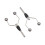 2PC Double  Bi-Ceramic Tip Fly Attaching Bobbin Holder pour Standard Bobbin Fishing Flyes Leurre Baits Making Tool 1