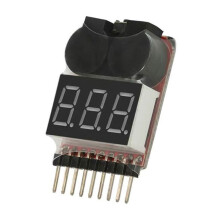 BBX1-8S 1-8S 2IN1 Lipo-Batteriespannungstester/Niederspannungssummeralarm/Batteriespannungsprüfer mit Zwei Lautsprechern, Ohne Gehäuse