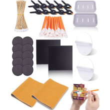 148 Pcs Card Cleaning Kit,Trade Card Flattening Kit with Fixing Jig and EVA Shaping Foam,Suitable for Rated Card Care