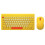 2.4G Wireless Keyboard Mouse Set Gaming Colorful Round Keycap Keyboard Multimedia Keys for Windows / 1