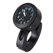 Motorrad-Universaluhr, 7/8 Zoll, Lenkeruhr mit Schnalle, Wasserdicht, Sonnenbeständig, Stoßfest, Schwarz
