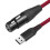 Cable Convertidor de Enlace de Micrófono USB Macho A XLR Hembra de 2 M. Cable USB Macho A XLR Hembra para Micrófonos o Grabación de Karaoke. 1