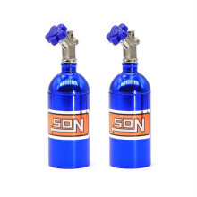 2 PeçAs Metal Simulado NOS Nitrogen Bottle para 1/10 RC Crawler Car TRX4 Bronco RC4WD D90 Axial SCX10,2