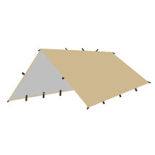 Toldo Ao Ar Livre Lona ImpermeáVel Acampamento Praia Guarda- Abrigo Sombra Chuva Fly Tenda Caqui 3X4M