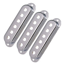 3 PeçAs Capas de Captador Simples de LatãO Aberto para Guitarra de Bobina úNica 48/50/52Mm para AcessóRios de Guitarra EléTrica ST SQ, Prata