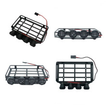 Remote Control Crawler Luggage Carriers Roof Rack Upgrade Accessories for 1/12 MN82 Crawler Car Decoration Round Lamp