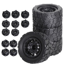 4Pcs 110Mm 1/10 -Stunt Truck Tire 12Mm and 14Mm Hex for /MAXX ARRMA Granite/KRATON/Outcast/ B