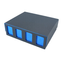Scatola Porta Carte per Carte Collezionabili con Finestra di Visualizzazione per Carte da Gioco Magic, Porta Carte Porta Carte Blu