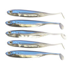 Weicher Fischköder, Silikonköder, Künstlicher Weicher Fisch, Geeignet für Barsch, Wels, Hecht und Mandarinfisch, Blau