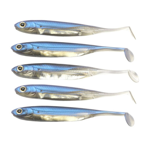 Weicher Fischköder, Silikonköder, Künstlicher Weicher Fisch, Geeignet für Barsch, Wels, Hecht und Mandarinfisch, Blau