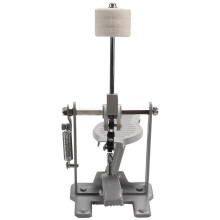 Aluminium Alloy Single Spring Bass Children Drum Pedal Adjustable Stroke with Wool Beater Percussion Replacement Accessories Silver