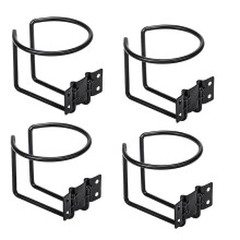 4 Pcs Boat Cup Holder,Stainless Steel Universal Drink Holders,Black Ring Cup Holders,for Boat Truck RV