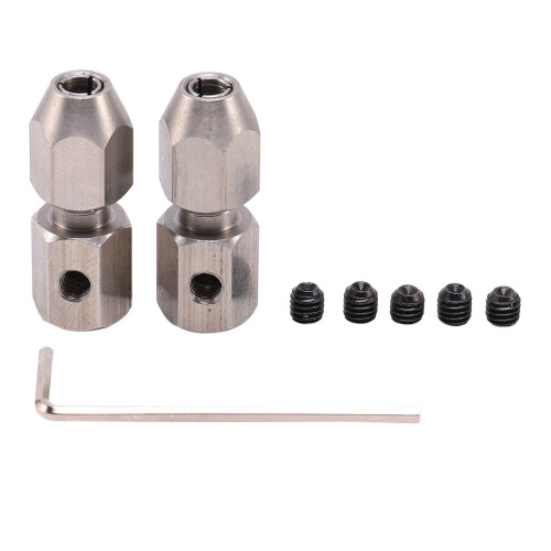 2Pcs RC Boat Flexible Coupling CNC Stainless Steel Flex Collet Coupler,3.18X4Mm 1