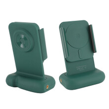 Poignée de caméra sans fil avec télécommande pour téléphones, rotation de 0 à 90, verte