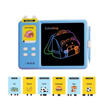 Kinderschilderij LCD-Schrijftablet Montessori Visuele Tekstleermachine Speelgoed Sprekende Kindertekentafel Blauw