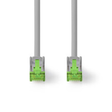 Cat 8.1 nettverkskabel | S/FTP | RJ45 Han | RJ45 Han | 15.0 m | Rund | LSZH | Grå | Label