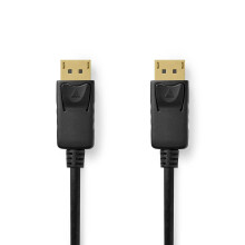 Displayport-Kabel | DisplayPort Stecker | DisplayPort Stecker | 8K@60Hz | Vergoldet | 2.00 m | Rund | PVC | Schwarz | Label