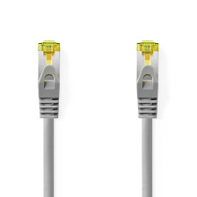 Cat 8.1 nettverkskabel | S/FTP | RJ45 Han | RJ45 Han | 10.0 m | Rund | LSZH | Grå | Label