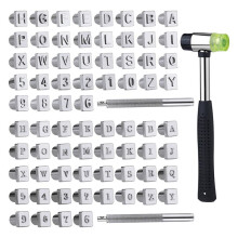 Leer Stempelgereedschap, 75 Stuks Snijgereedschap, Snijset, Leer Stempelgereedschap Geometrisch, Leerbewerking Stempelgereedschap
