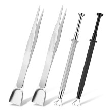 4-Teiliges Piercing-Werkzeugset zum Wechseln Des Schmucks, 4-Krallen-Piercing-BallGrabber-Werkzeugset, Diamant-Edelsteinhalter zum Dekorieren Von