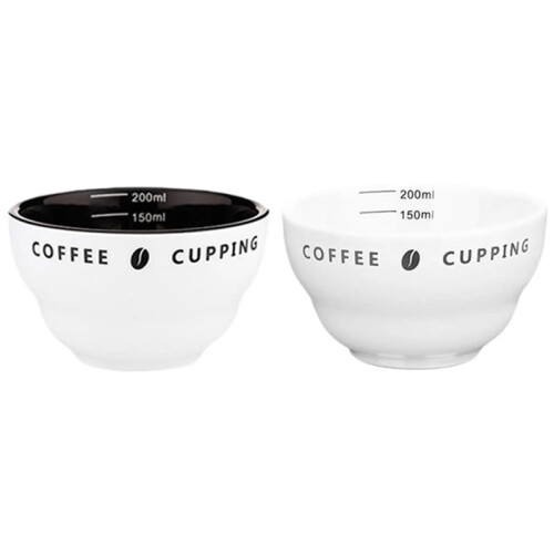 Coffee Cup 200ml Measuring Cup Stackable with Scale Coffee Tasting Bowl Professional Ceramic Coffee Cup Measuring Cup