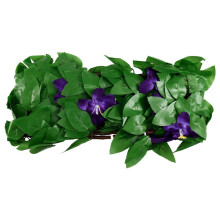Ivy Privacy Fence Expanderbart Staket Privacy Screen Dekorativa Trädgårdsspaljépaneler med Violetta Blommor 40 cm