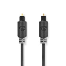 Optisches Audiokabel | TosLink Stecker | TosLink Stecker | 1,00 m | Rund | PVC | Anthrazit | Box